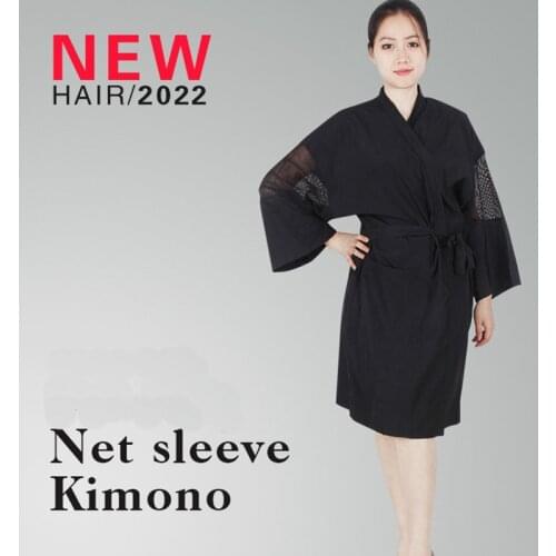 Hairdressing Cape Salon Haircut Barber Clothes Mesh Sleeve Kimono Beauty SPA Sauna Nail Service Clothing Dye Stain Clothes