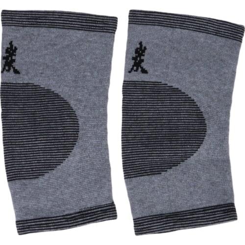 Anti Slip Anti-Curling Knee Protector Elasticity Breathable Grey L Knee Pads Relief Prevent Arthritis Knee Guard