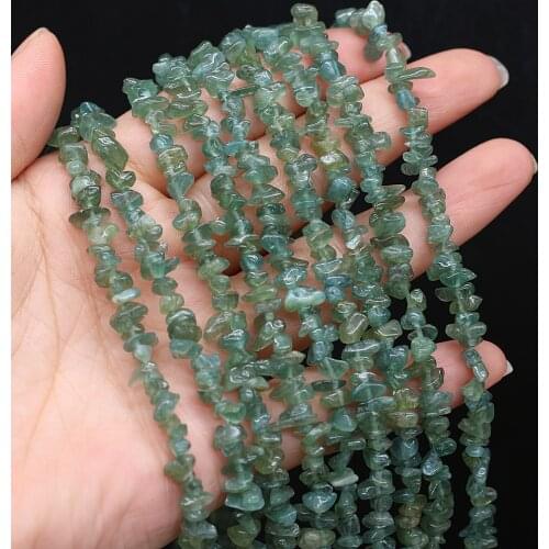 Natural Semi-precious Stone Unshaped Green Aventurine 3x5-4x6mm For DIY Necklace Earrings Accessories Gift Length 40cm