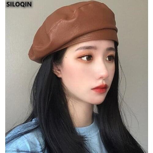 SILOQIN New Snapback Female Autumn Winter Fashion Berets Fashion Casual Painter All-Match Cortex Cap Teenager Casquette Student