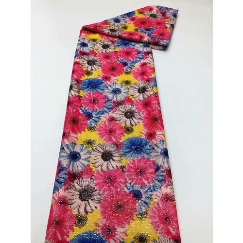 New Arrival Elegant Flowers Full Sequins Net Background Lady Party Dress Material Colorful Beautiful Tulle Fabric Lace T098