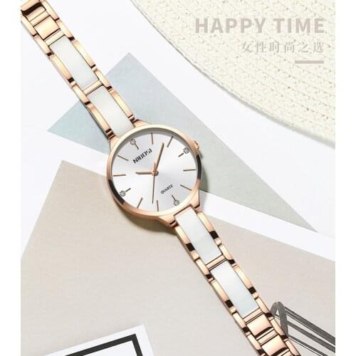 NIBOSI Luxury Women Ceramics Bracelet Watches Top Brand Fashion Casual Ladies Quartz Watch Female Wristwatch Relogio Feminino