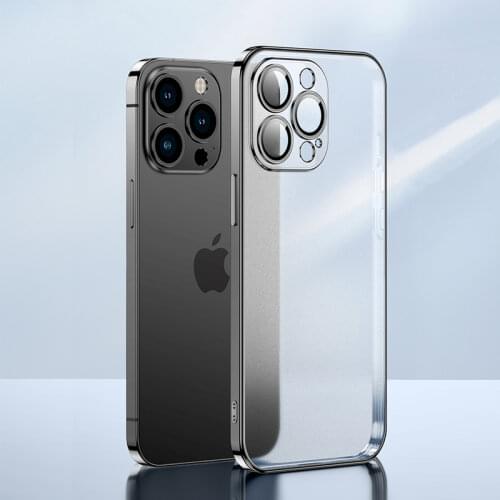 Square Plating Matte Case for iPhone 12 11 Pro Max XR X XS 7 8 Plus SE 2020 Mini Luxury Silicone Transparent Shockproof Cover