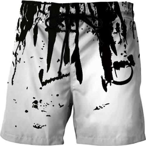 Summer Hot sale 3D Print board shorts Mens Loose Breathable off white Casual Shorts Beach swimming Short trunks Oversize S-6XL