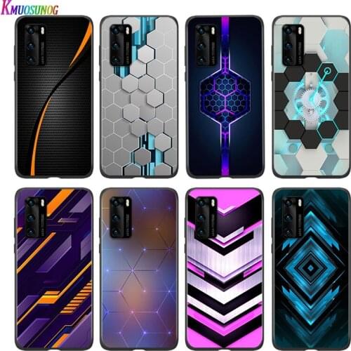 Silicone Cover Car Carbon Fibre line For Huawei P 50 P40 P30 P20 P10 P9 P8 Pro Plus Lite E mini 2017 2019 Phone Case