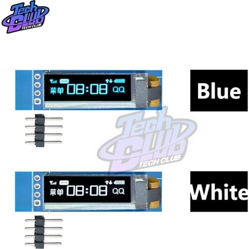 Blue/White OLED LCD Display 0.91 Inch 128x32 IIC I2C Serial DIY Module SSD1306 Driver IC 0.91" 12832 SSD1306 For Arduino PIC
