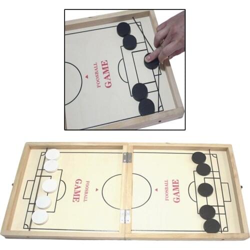 Foldable Fast Sling Puck Game ,International Chess,Slingshot Games Toy,Paced Winner Board Games Toys for Kids & Adults 2 in 1