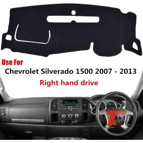 TAIJS Factory Casual Polyester Fibre Car Dashboard Cover For Chevrolet Silverado 1500 2007 08 09 10 11 12 13Right hand drive