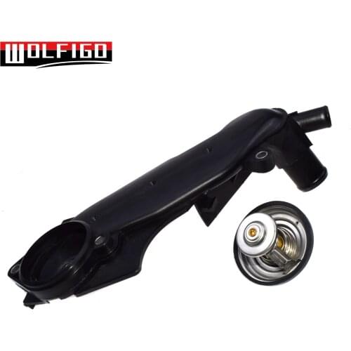 WOLFIGO Thermostat and Housing Assembly For 2001 02 03 04 2005 Audi A6 Allroad Quattro VW Passat 078121121K,078121113G New