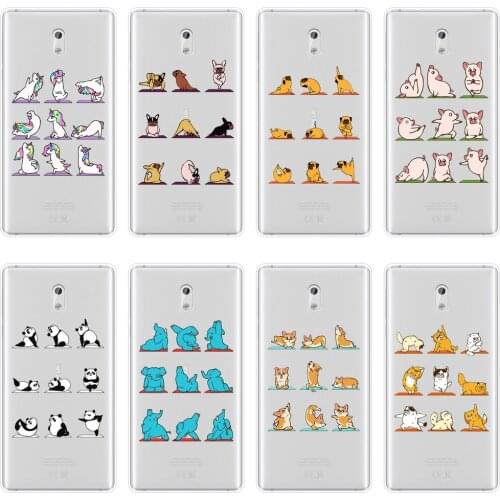 TPU Yoga Pig Pug Corgi Dog Cat Unicorn Panda Phone Case For Nokia 1 2 3 5 6 8 Soft Silicone Back Cover For Nokia X6 7 Plus