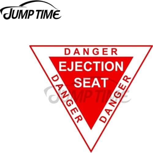 JumpTime 13 x 7cm For Danger Eject Seat Sign Vinyl Car Stickers Personality Decal Surfboard Waterproof JDM Car Assessoires