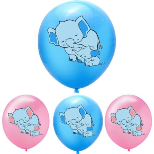 10pcs 12inch New Pink Blue Elephant Latex Balloon Gender Revealed Boys And Girls Theme Birthday Party Decorations Balloon Gifts