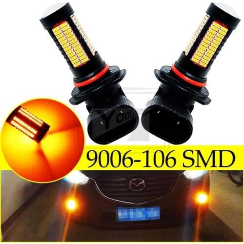 YaaGoo 2x 106SMD High Power Amber Yellow 9006 HB4 Fog Light