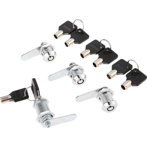 1pc Drawer Tubular Cam Lock 16/20/25/30mm For Door Mailbox Cupboard Cabinet +2Pcs Keys +Locking Plate Furniture Hardware Fitting