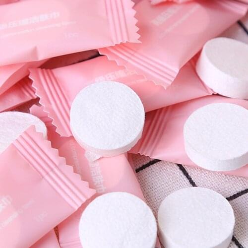 10pcs Compressed Travel Cotton Towel Portable Face Towel Soft Napkin Tissue