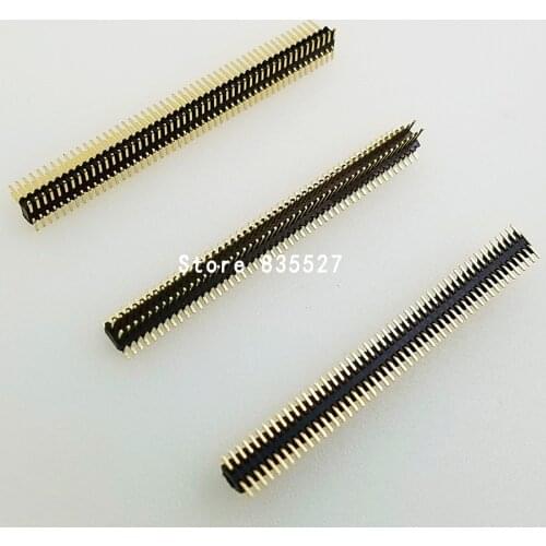 2pcs/lot 0.8mm patch double row Pin Header Male (SMT) SMD 2*50P 100 pin brass, gold plated and heat-resistant can be customized