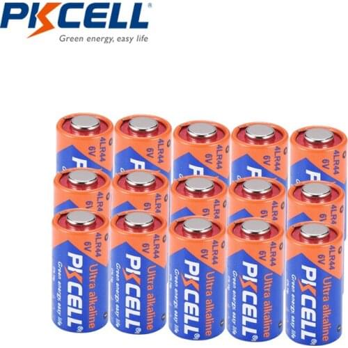 20pcs/lot PKCELL 4LR44 Battery L1325 PX28A 476A A544 28A 6V Alkaline Batteries Bateria For Laser Cosmetic Pen Dog Collars