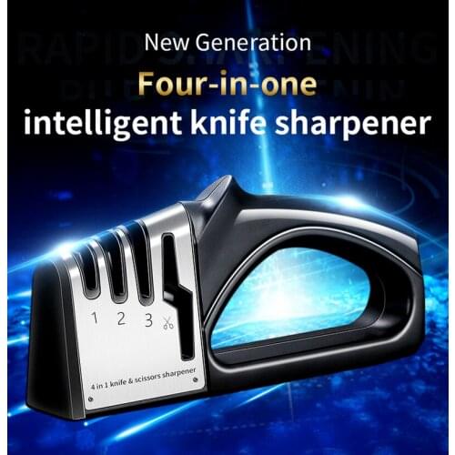 Professional Knife Sharpener Kitchen Knives Grinder Diamond Ceramic Stone 4 in 1 New 4 Stages Sharpener Tools for Scissors Knife