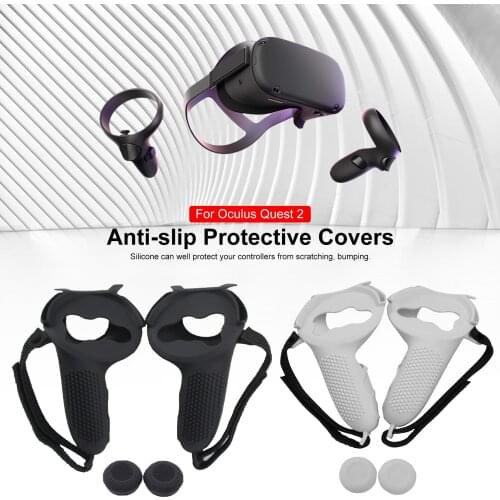 VR Accessories Protective Cover For Oculus Quest 2 VR Touch Controller Case With Knuckle Strap Handle Grip For Oculus Quest 2