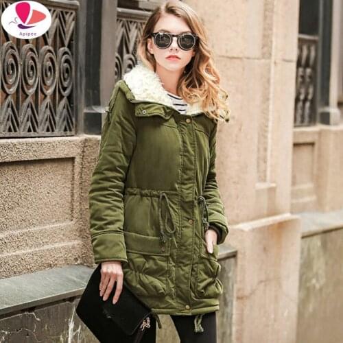 Женские зимние парки Apipee China At AliExpress