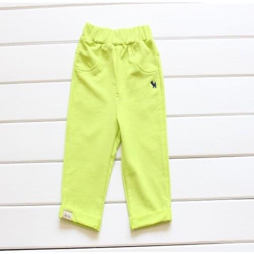 BBD Toddler Pants New Boys Girls Summer Cotton Elastic Waist Regular Solid Knee Length Pencil Kids 3 4 5 6 Years Clothes
