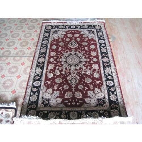 Free shipping 4'x6' 160 Line Persian carpet 100% New Zealand wool and handmade, space dyed yarns