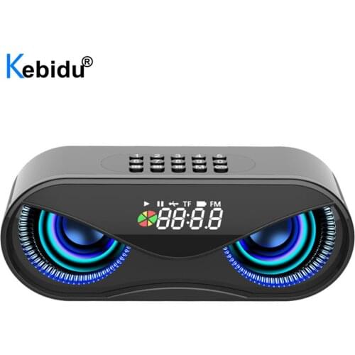 Portable M6 Owl Bluetooth Speaker Column Led Flash Wireless Loudspeaker FM Radio Alarm Clock Speaker Support TF AUX USB Music