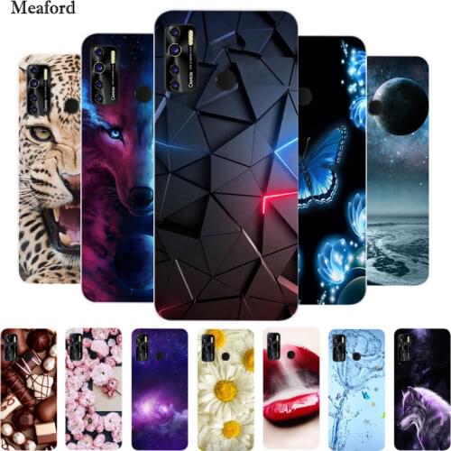 For TECNO Camon 15 Case Camon15 Bumper Silicone TPU Soft Phone Cover For TECNO Spark 5 Pro Case Cartoon funda For TECNO Camon 15
