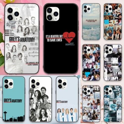 Greys Anatomy Nurse doctor Pattern Phone Case for iPhone 11 12 pro XS MAX 8 7 6 6S Plus X 5S SE 2020 XR Luxury brand shell
