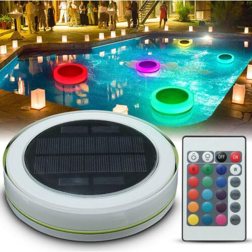 Dreamburgh Solar RGB Underwater Lamp LED Garden Pond Light Outdoor Swimming Pool Floating Light Party Decoration +Remote Control
