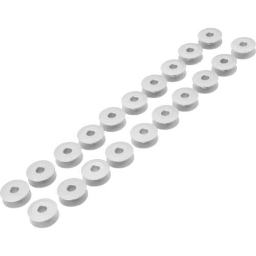 DRELD 20Pcs Aluminum Single Needle Flat Car Bobbins Spools Fit For Singer Brother Juki Lockstitch Industrial Sewing Machine