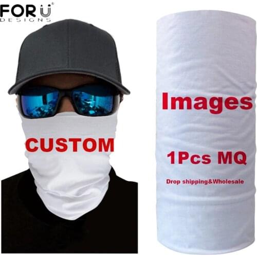 Forudesigns Custom Your Logo/Image/Name/Text Print Women Men Bandana Windproof Neck Warmer Headband Scarves Adults Outdoor Scarf