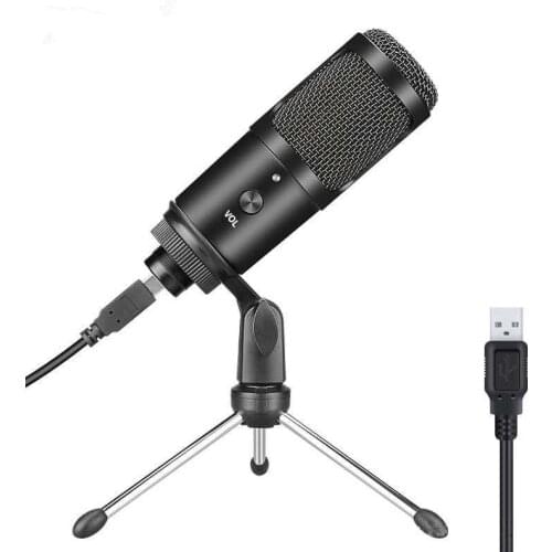 Metal USB Condenser Recording Microphone For Laptop MAC Or Windows Cardioid Studio Recording Vocals Voice Over YouTube live show