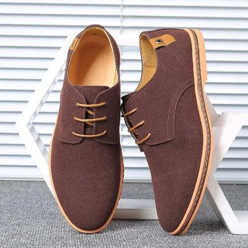 Pig Suede Business Shoes Men 2021 Elegant New Arrival Large Size 39-47 Formal Shoes Man Spring Shoe