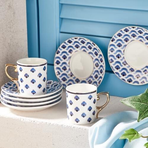 Aryıldız Royal Queen New Bone 6'lı Coffee Cup Set
