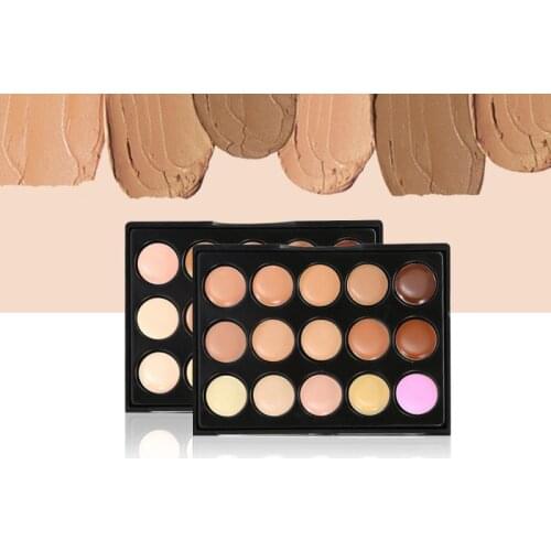 2020 New 15 Colors Concealer Palette Long Lasting Bronzer Highlighter Concealer Cream Foundation Palette TSLM1