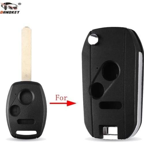BIGHEAD 3 Button Keyless Entry Remote Key Remote Folding Flip Fob Key Shell Case for Honda Uncut Blade