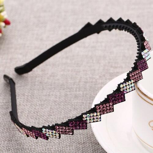 Retro Women Simple Fashion Headband Luxury Czech Crystal Non-slip Border Girl Hairpin Ms Fancy Hair Accessiftsories Hairband