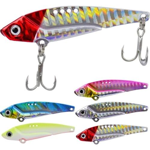 Metal VIB lures sequel iron plate long throw fresh water bait sea fishing swimbait shake spinnerbait treble triple double hook
