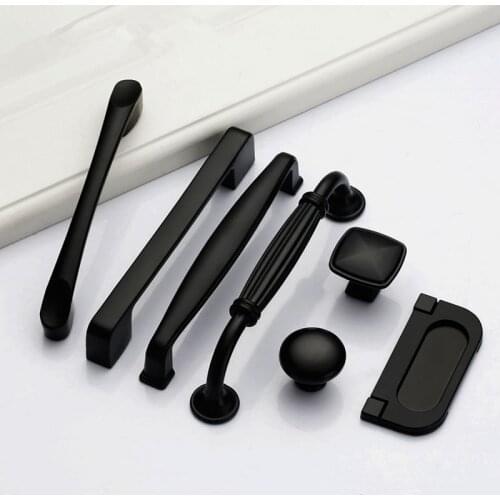 Durable Black Handles for Furniture Cabinet Knobs and Handles Kitchen Handles Drawer Knobs Cabinet Pulls Cupboard Handles Knobs