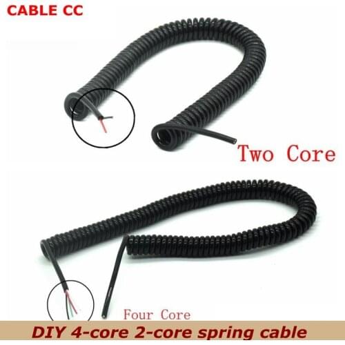 DIY spring roll curve USB cable USB 4-core and 2-core Micro Mini USB extension cable 2m 200cm