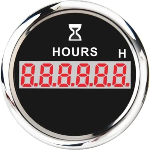 Counter Timer Hourmeter Round Waterproof Gauge 5-40MM Hour Meter for Boat