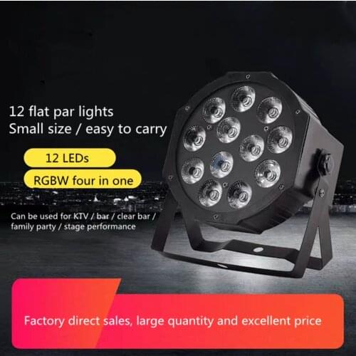 LED Up Lighting RGBW LED Par Lights 12W x 12 LED DMX 4-in-1 Par Can Stage Lighting Super Bright