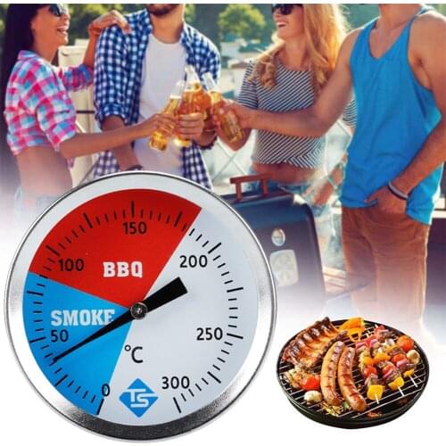 Stainless Steel Barbecue Charcoal Grill Temperature Gauge Pit Temp Gauge BBQ Meat Pointer Thermometer Kitchen Accessories Tools