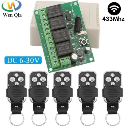 433MHz Wireless Switch DC6V 12V 24V30V Relay Module Universal Remote Control Receiver Rf Transmitter For Garage/Motor/Light/Lamp