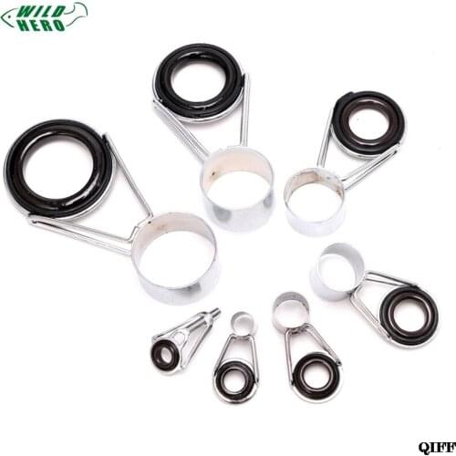 WILDHERO 7Pcs Telescopic Fishing Rod Guides Top Ring Set Raft Fishing Repair Accessories MAR28