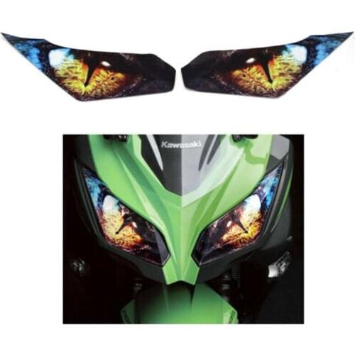 Motorcycle Protective Film Headlight Ninja Sticker For Kawasaki 250/300 Motorcycle Lights Decoration