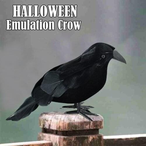 1/2 Pcs Halloween Decoration Plastic Black Simulation Crow Horror Bar Party Halloween Indoor And Outdoor Decoration