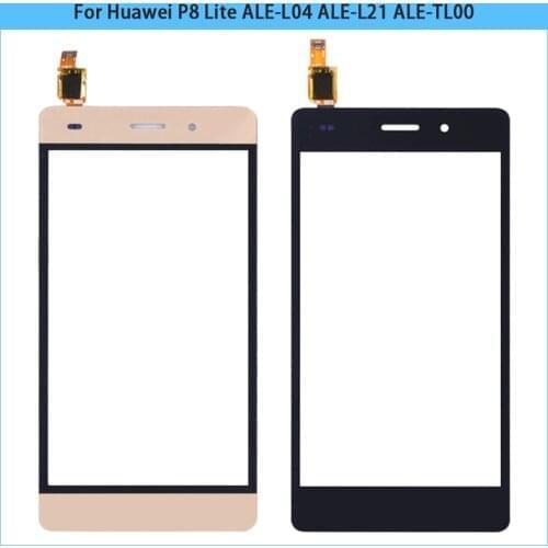 10PCS 5.0 Touchscreen For Huawei P8 Lite ALE-L04 ALE-L21 ALE-TL00 ALE-L23 Touch Screen Touch Panel Sensor Digitizer Front Glass
