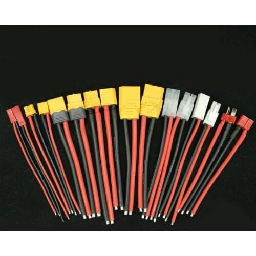 10Pcs XT60/XT90/XT30U/XT60H/T Plug/Small Tamiya/Big Tamiya Wiring Cable Silicone Lithium Battery Wire for DIY RC Models